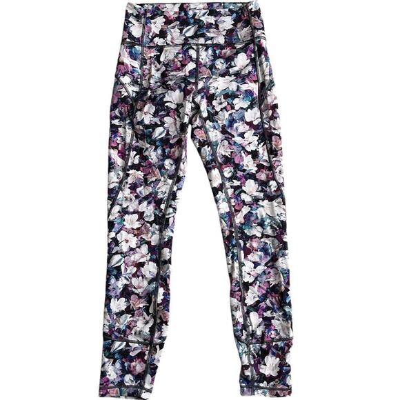 Lululemon In Movement Tight floral workout leggings Everlux size 4 utopia - Picture 4 of 13